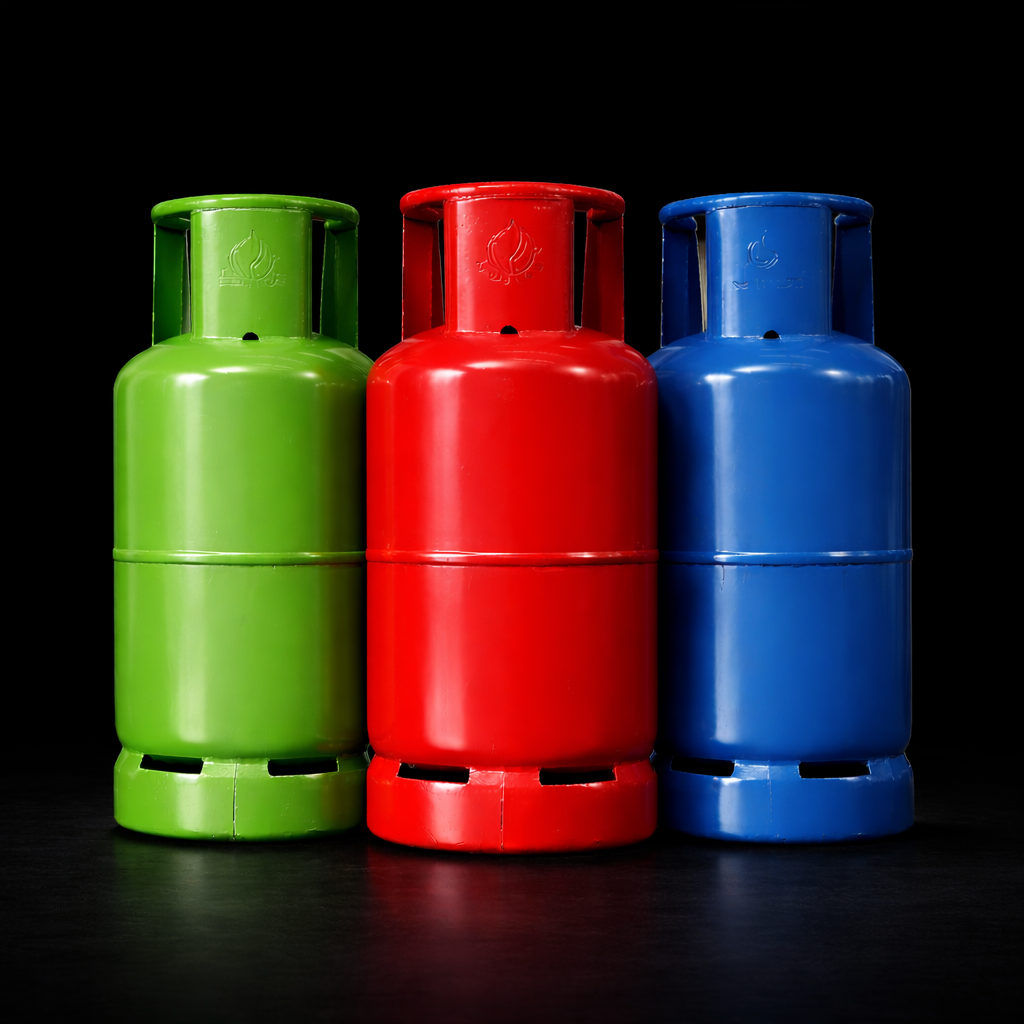 Domestic LPG gas cylinder manufactured in Pakistan for household cooking and heating